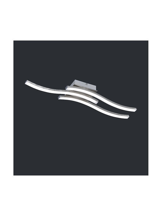 Trio Lighting Route Ceiling Mount Light 56cm Silver with Integrated LED