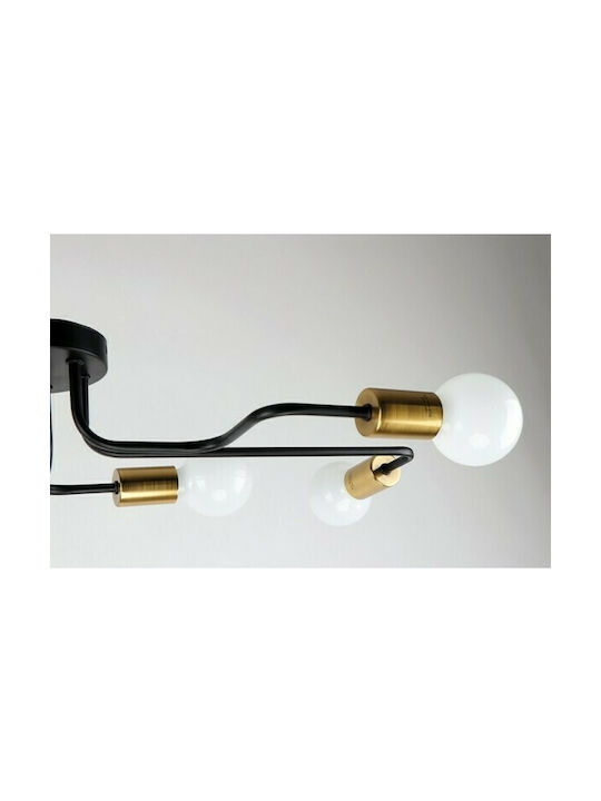 Home Lighting Miles Ceiling Mount Light 42cm Black with Socket E27