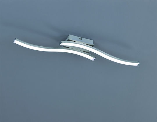Trio Lighting Route Deckenleuchte 56cm Silber mit Integrierter LED