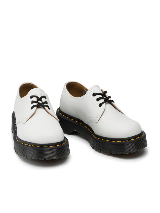 1461 Bex Stud Women's Leather Oxford Shoes White