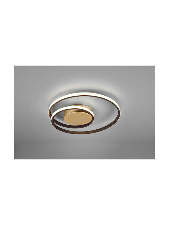 Trio Lighting Zibal Ceiling Mount Light 39cm Gold with Integrated LED