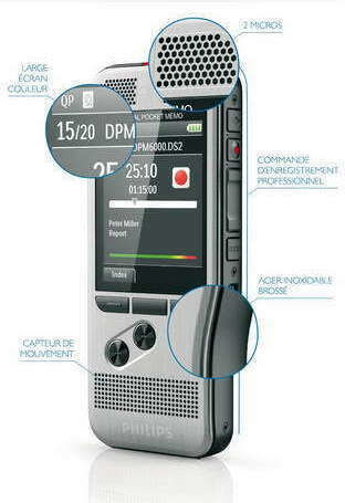 Philips Voice Recorder DPM6000 DPM6000/02 με Eσωτερική Μνήμη 4GB