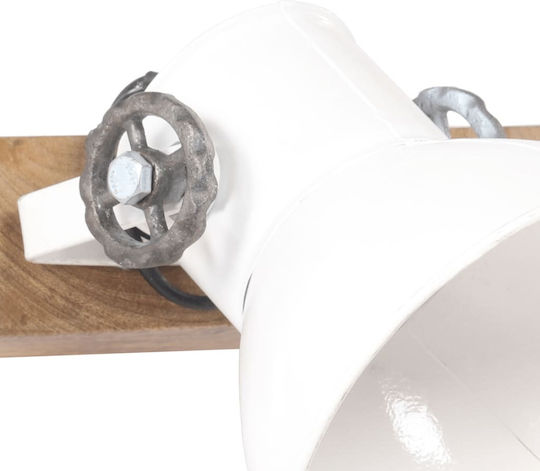 vidaXL Industrial Wall Lamp with E27 Lamp Bulb Base White 45x25cm