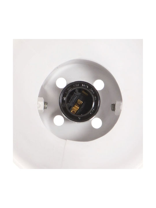 vidaXL Industrial Wall Lamp with E27 Lamp Bulb Base White 45x25cm