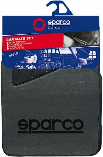 Sparco Комплект Предни и Задни Постелки Универсален 4бр от Килим Сиви