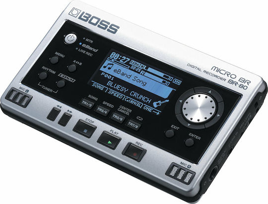 Boss BR-80 Πολυκάναλος Ψηφιακός Φορητός Εγγραφέας Ρεύματος για Εγγραφή σε Κάρτα Μνήμης με Διάρκεια Εγγραφής 12 Ώρες