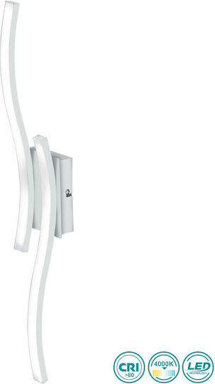 Trio Lighting Route Πλαφονιέρα Οροφής 56εκ. Λευκή με Ενσωματωμένο LED