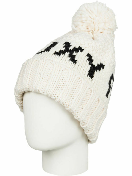 Tonic Pom Pom Beanie Γυναικείος Σκούφος Πλεκτός σε Λευκό χρώμα