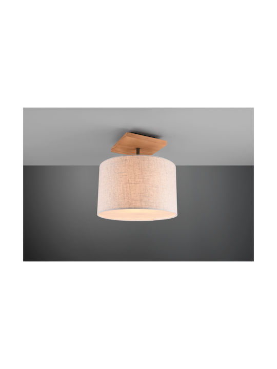 Trio Lighting Elmau Ceiling Mount Light 35cm Brown with Socket E27