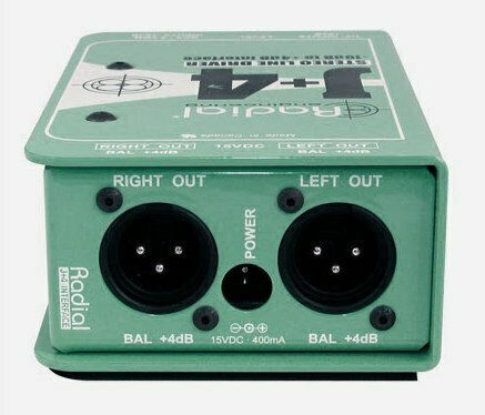 Radial J+4 Ενεργό DI Box 2 Καναλιών με Τροφοδοσία Ρεύματος
