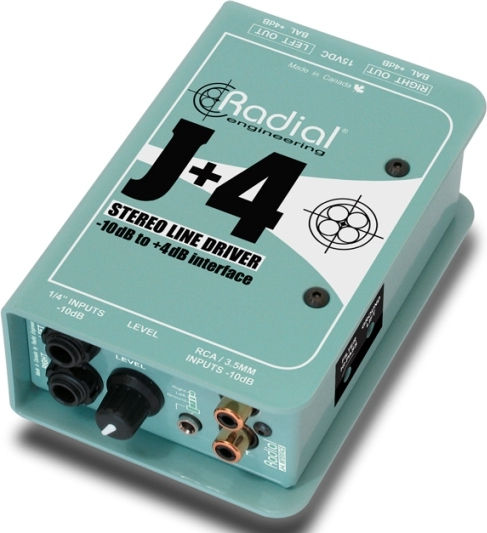Radial J+4 Ενεργό DI Box 2 Καναλιών με Τροφοδοσία Ρεύματος