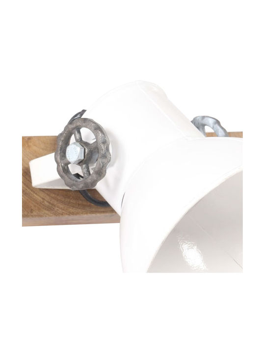 vidaXL Industrial Wall Lamp with E27 Socket White 90x25cm