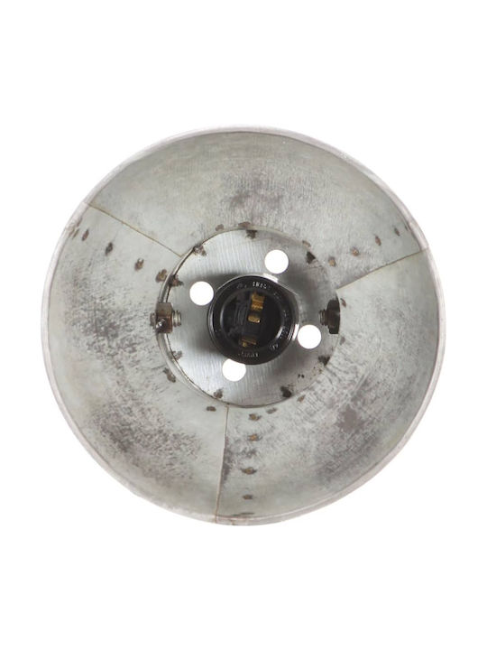 vidaXL Industrial Wall Lamp with E27 Silver Socket 45x25cm