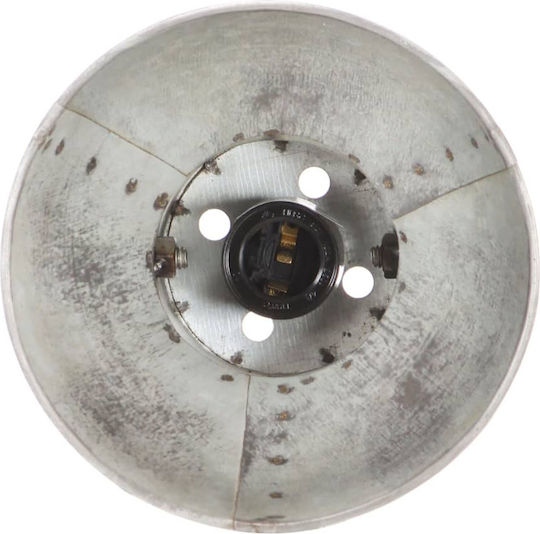 vidaXL Industrial Wall Lamp with E27 Silver Socket 45x25cm
