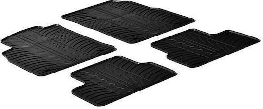 Gledring Σετ Μπροστινά και Πίσω Πατάκια 4τμχ για Opel Astra 2009-2015 Μαύρα
