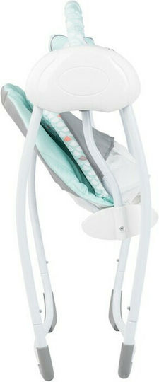Kikka Boo Elektrisch Baby Relax Schaukel Felice mit Musik und Vibration Green Elephant für Kind bis 9kg