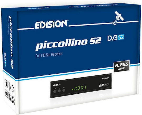 Edision Satellite Decoder Piccollino S2 01-07-0018 Full HD (1080p) DVB-S2 with PVR Recording Function in Black Colour