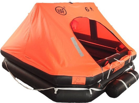 Eval Liferaft Inflatable Lifejacket Design Recreation / Iso 9650-1 6 Person Type / Case 03563-06V