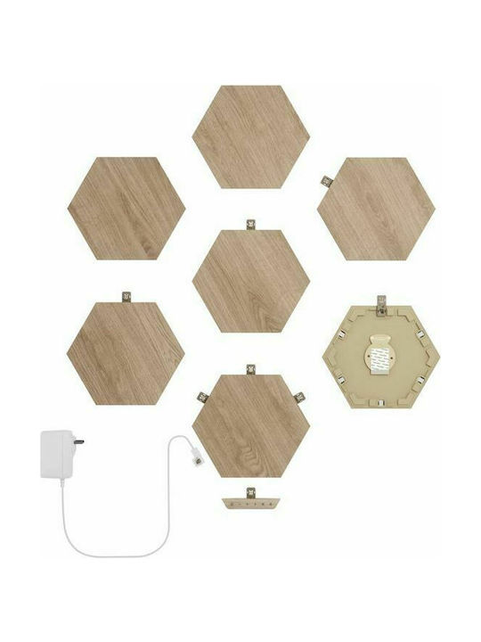 Nanoleaf Smart Διακοσμητικό Φωτιστικό LED Ρυθμιζόμενο Λευκό Hexagon 7τμχ