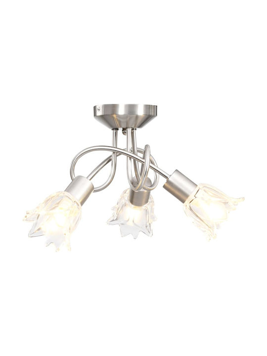 vidaXL Ceiling Mount Light Silver with Socket E14