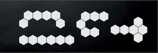 Spot Light Bluetooth/WiFi Lustră Decorativă Hexagon Multicolor 6buc