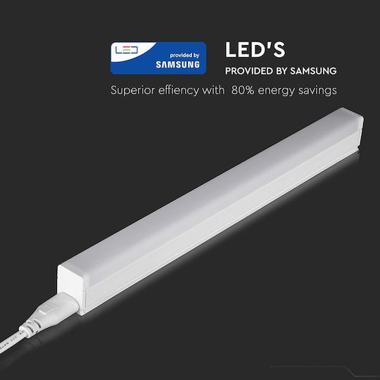 V-TAC Φωτιστικό Πάγκου Κουζίνας LED 7W Θερμό Λευκό με Διακόπτη Μ60xΒ2.28xΥ3εκ.