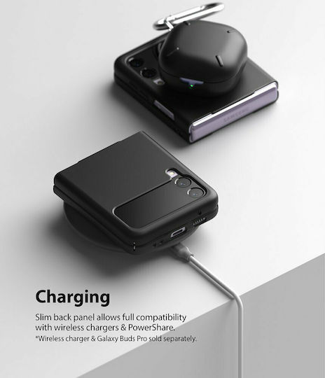 Ringke Slim Back Cover Σιλικόνης 1.2mm Μαύρο (Galaxy Z Flip3 5G)