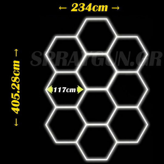 LED Γραμμικό Φωτιστικό Οροφής 320W Ψυχρό Λευκό IP20