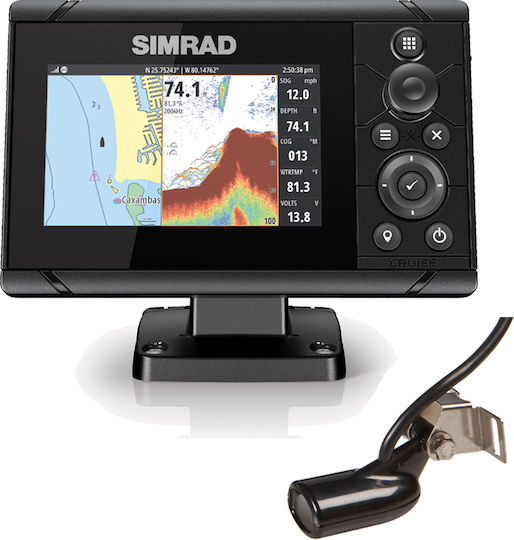 Simrad GPS / Βυθόμετρο / Ραντάρ Cruise 5 83/200 Transducer 5" 480 x 800