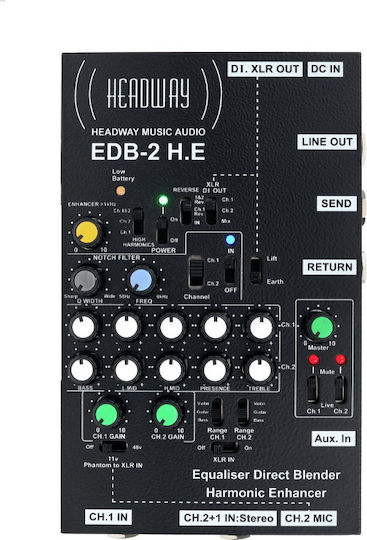 Headway EDB-2 H.E. Микрофонен Предусилвател 2 Канала / 1 XLR Вход