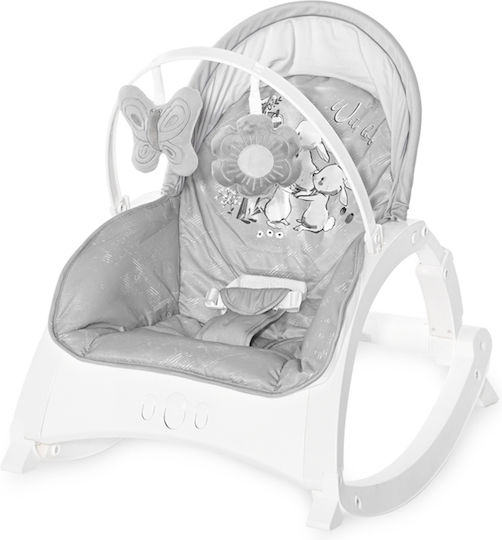 Lorelli Elektrisch Baby Relax Enjoy mit Musik und Vibration Grey Rabbits für Kind bis 9kg