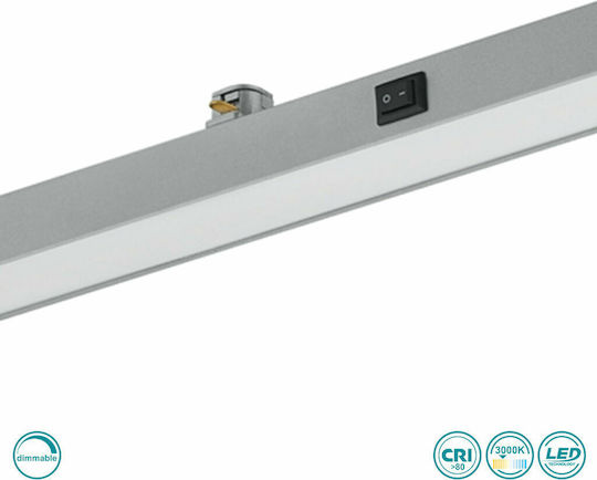 Trio Lighting Duoline LED Γραμμικό Φωτιστικό Οροφής 6W Θερμό Λευκό IP20 με Ρυθμιζόμενη Ένταση Μ50xΒ3xΥ2εκ.