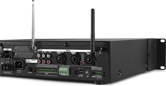 Power Dynamics PDV360MP3 Integrated Microphone Amplifier with 4 Zone 360W/100V 5 Channel 3 / XLR Input USB/FM/Bluetooth