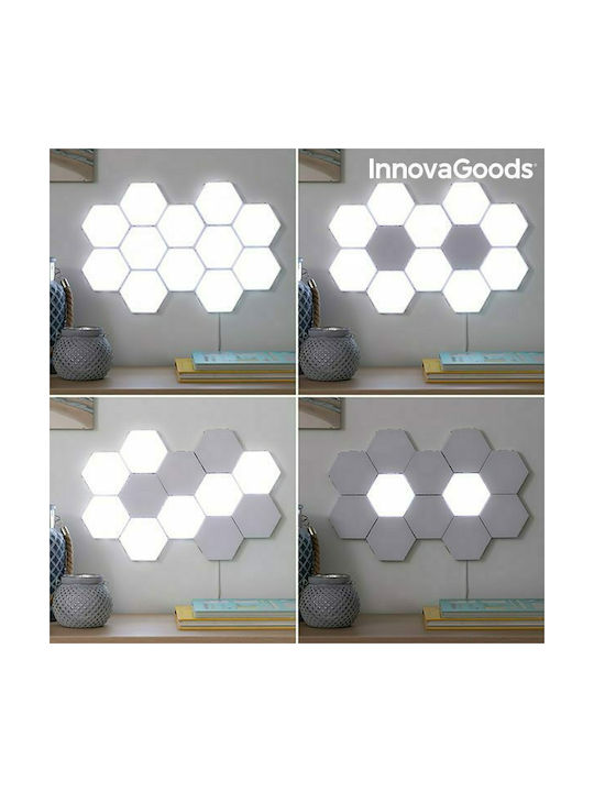 InnovaGoods Dekorative Lampe Sechseck Weiß