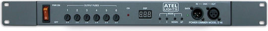 Atel Lights D46 DMX Dimmer for Lighting Console with 6 Control Channels / 1 XLR Input with Rack Rack Mount