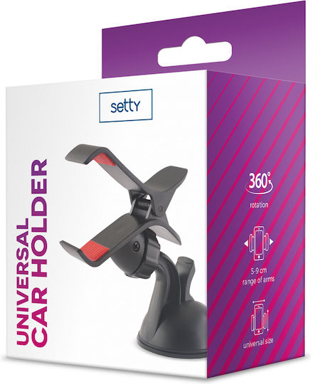 Setty Universal Holder Auto Handyhalterung mit Clip-Peg Schwarz