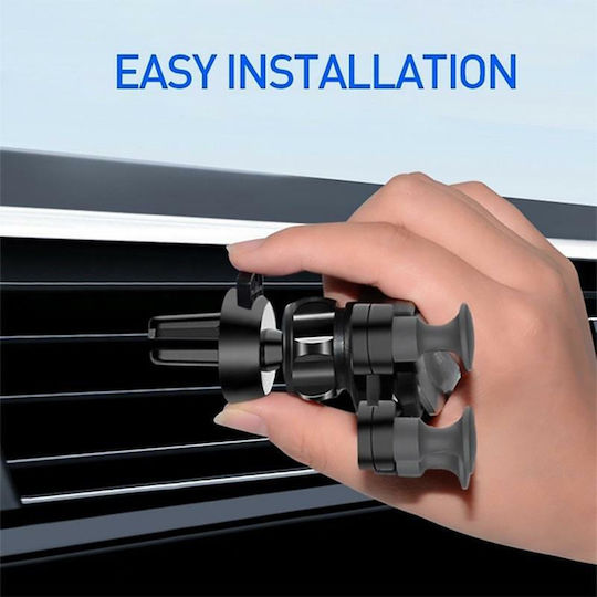 Autoline Spring Βάση Κινητού Αυτοκινήτου 4.7" - 6.8" με Ρυθμιζόμενα Άγκιστρα Μαύρη