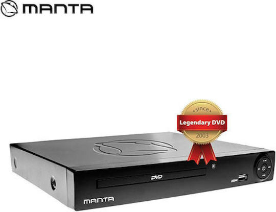 Manta DVD Player DVD072 με USB Media Player Μαύρο