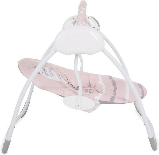Kikka Boo Elektrisch Baby Relax Schaukel Felice mit Musik und Vibration Pink Rabbit für Kind bis 12kg