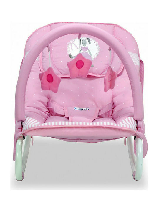 Asalvo Manual Baby Relax Baby Bouncer Bunny Pink for Child up to 9kg