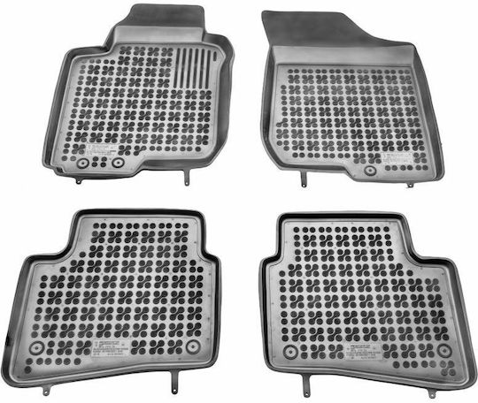 Rezaw Plast Set of Front and Rear Mats 4pcs Tray Type for Kia Ceed Hyundai i30 2014+ Black