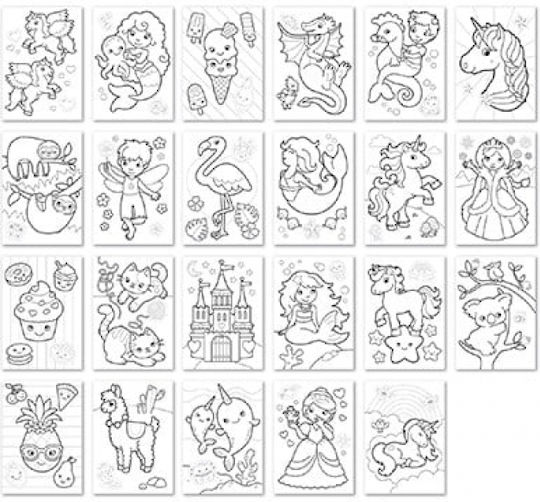 Colouring Book Unicorns Mermaids