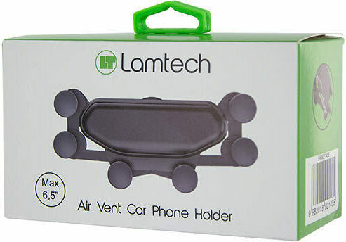 Lamtech Air Vent Holder Car Mobile Mount with Adjustable Hooks Black