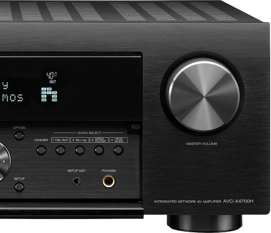 Denon AVC-X4700H Heimkino-Radioverstärker 4K/8K 9.2 Kanäle 125W/8Ω 165W/6Ω mit HDR und Dolby Atmos Schwarz