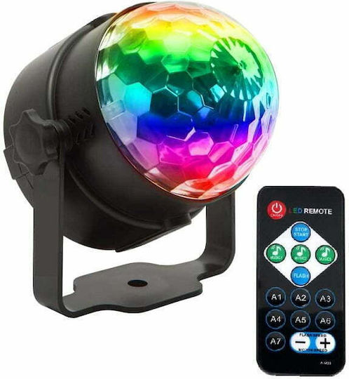 Bailong Διακοσμητικό Φωτιστικό Mini Magic Ball LED RGB Party Light 8.7εκ.