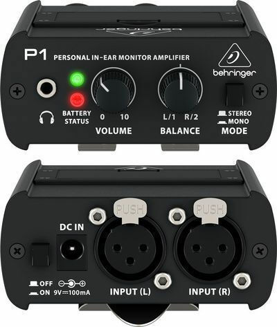 Behringer P1 Tragbar Analog Kopfhörerverstärker Einkanalig mit Jack 3.5mm