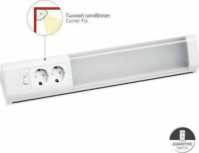 Spot Light Φωτιστικό Sub Dulap Bucătărie LED 10W Alb natural cu Comutator și Priză L50xL8.5xÎ8cm.