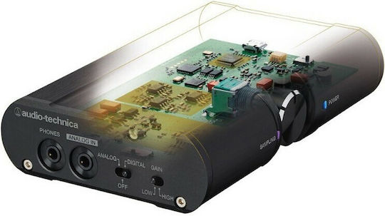 Audio Technica AT-PHA100 120111001 Tragbar Digital Kopfhörerverstärker 2 Kanäle mit DAC, USB und Jack 3.5mm