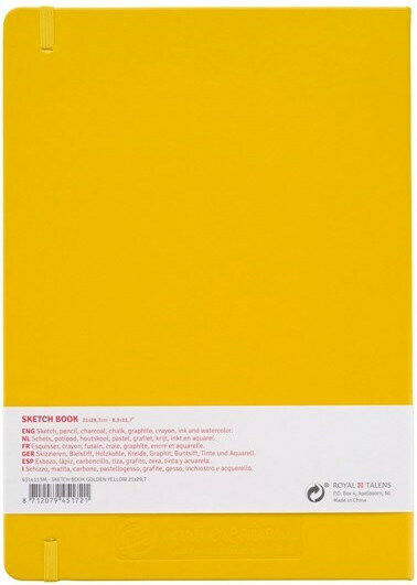 Royal Talens Sketch Pad Sketchbook Art Creation Sketch Book Yellow 21x30cm 140gsm 80 Sheets