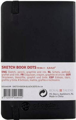 Royal Talens Μπλοκ Ελεύθερου Σχεδίου Scetch Book Dot Μαύρο 80φυλ. 9x14εκ. 80 γρ.